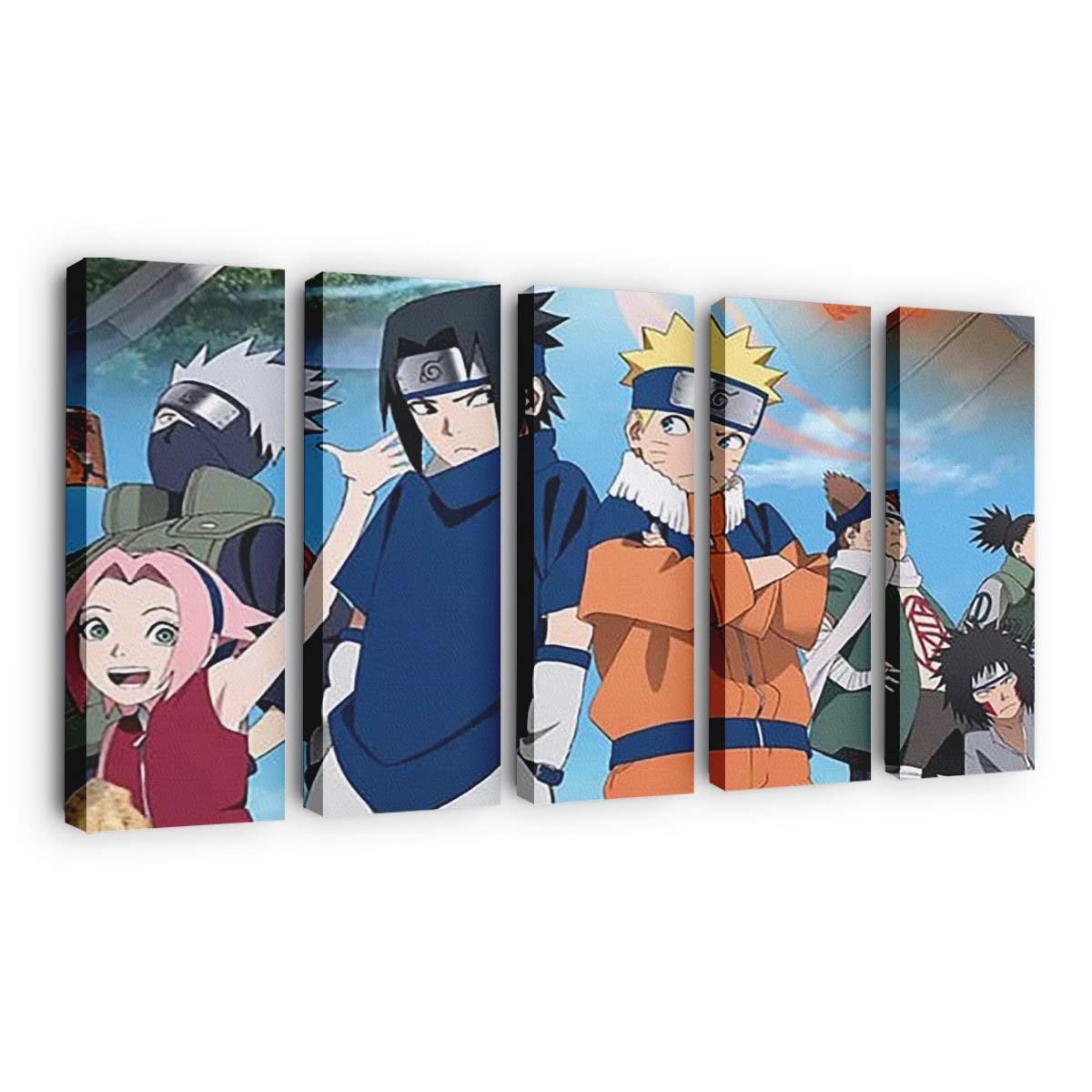 Naruto Shippuden Naruto Uzumaki Sasuke Uchiha Sakura Haruno Kakashi Hatake Sai Yamato Naruto - Anime Wandbild - Leinwandbild th naruto shippuden naruto uzumaki sasuke uchiha sakura haruno kakashi hatake sai yamato hd naruto