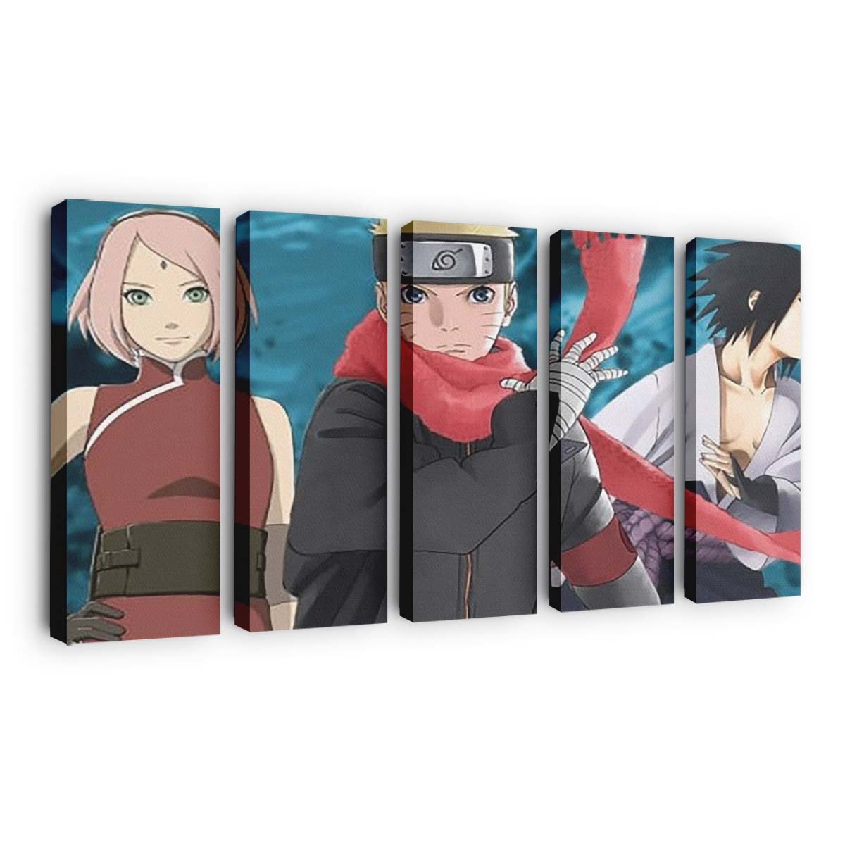 Naruto Uzumaki Sasuke Uchiha Sakura Haruno Kakashi Hatake Naruto Shippuden Sai Yamato Naruto - Anime Wandbild - Leinwandbild th naruto uzumaki sasuke uchiha sakura haruno kakashi hatake naruto shippuden sai yamato hd naruto