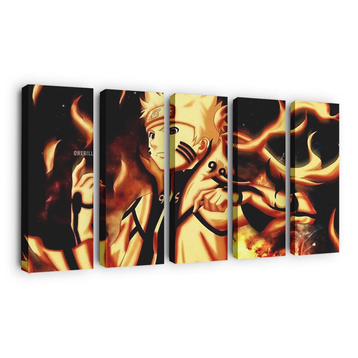 Red Eyes Naruto Uzumaki In Fiery Naruto - Anime Wandbild - Leinwandbild th red eyes naruto uzumaki in fiery background hd naruto