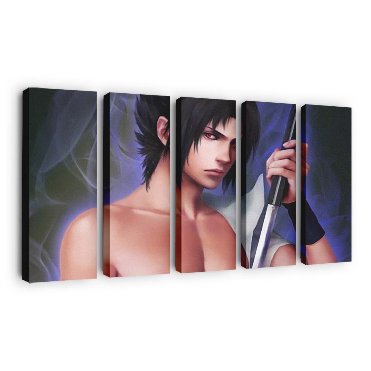 Red Eyes Sasuke Uchiha Anime Boy Naruto - Anime Wandbild - Leinwandbild th red eyes sasuke uchiha anime boy hd naruto