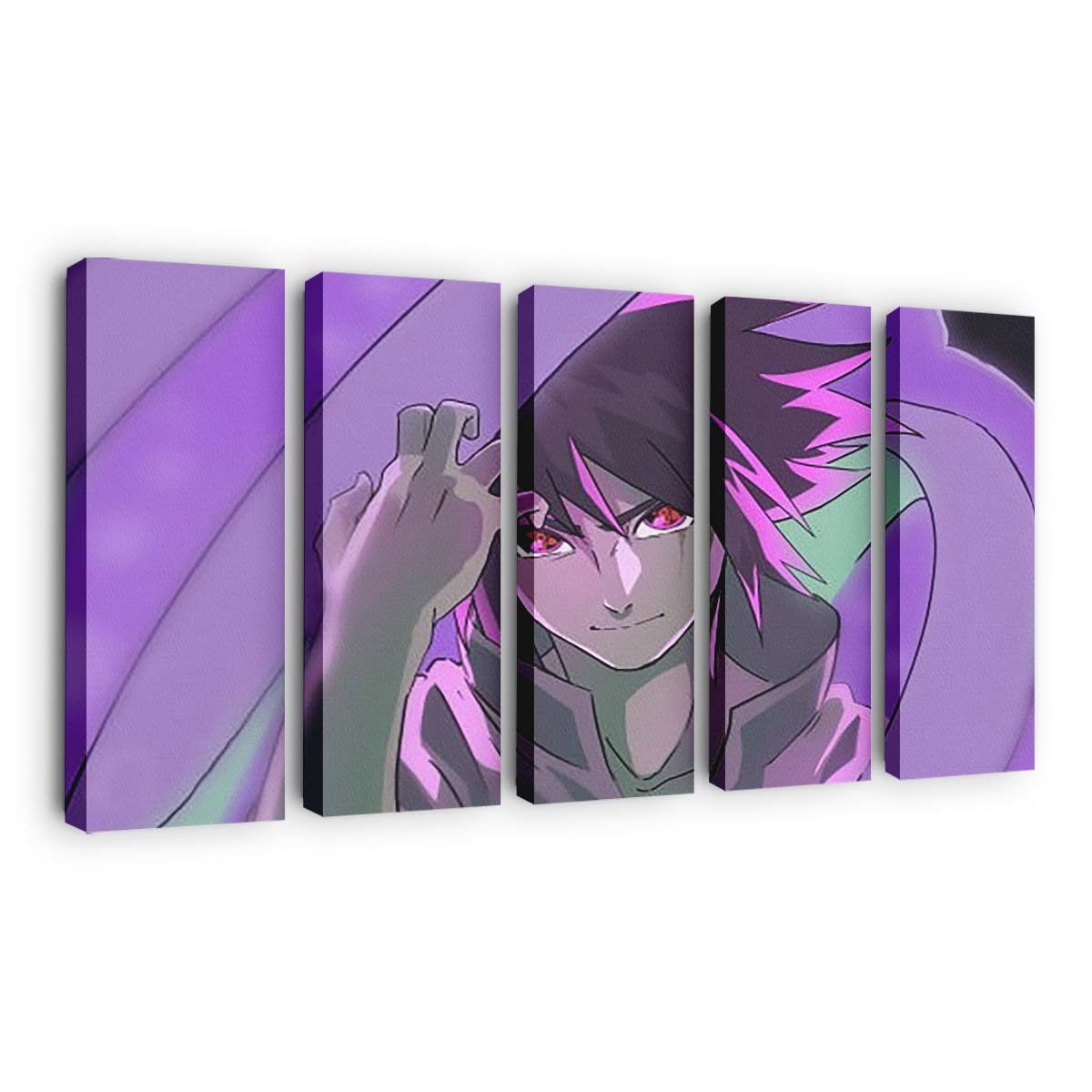 Red Purple Eyes Sasuke Uchiha Naruto.Jpeg - Anime Wandbild - Leinwandbild th red purple eyes sasuke uchiha 4k hd narutojpeg