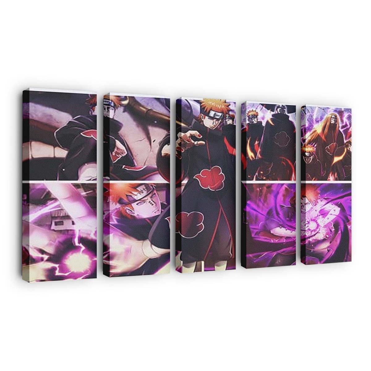 Redhead Naruto Black Dress Purple Pain - Anime Wandbild - Leinwandbild th redhead naruto black dress purple background hd pain