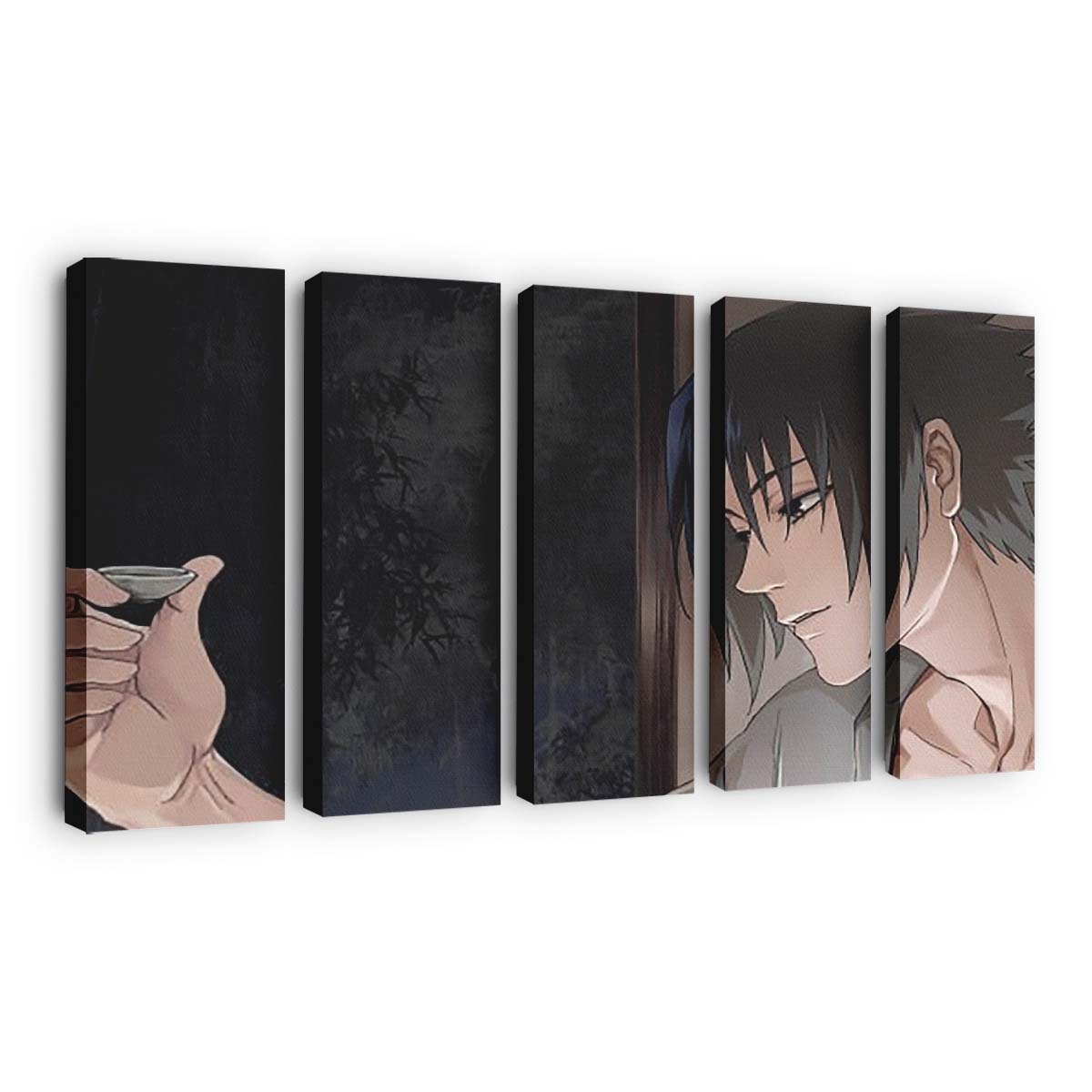 Sasuke Uchiha Wilight Gray Color Dress Naruto - Anime Wandbild - Leinwandbild th sasuke uchiha with light gray color dress hd naruto
