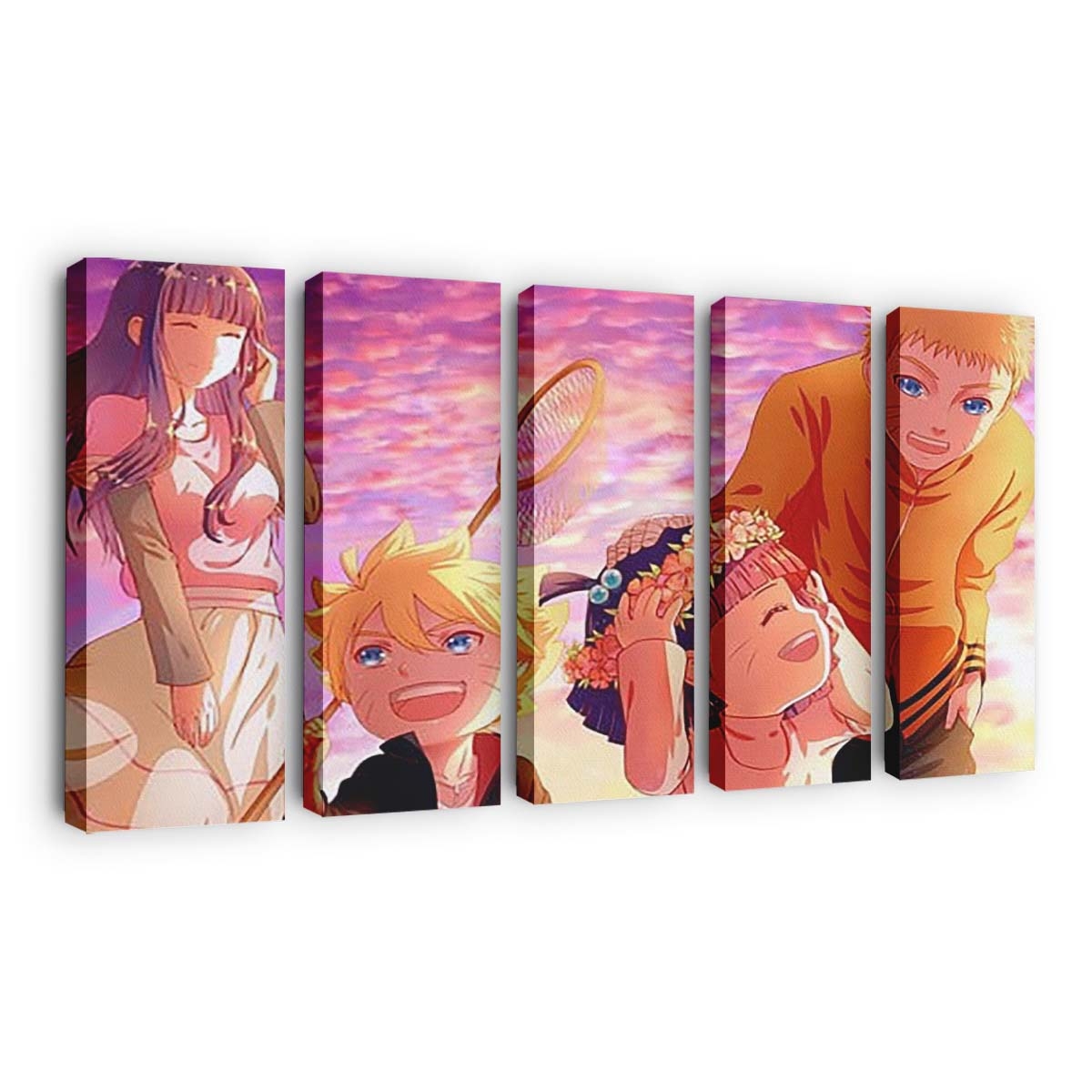 Uzumaki Naruto Hyuuga Hinata Uzumaki Boruto Sunset Purple Clouds Sky Naruto - Anime Wandbild - Leinwandbild th uzumaki naruto hyuuga hinata uzumaki boruto sunset purple clouds sky hd naruto