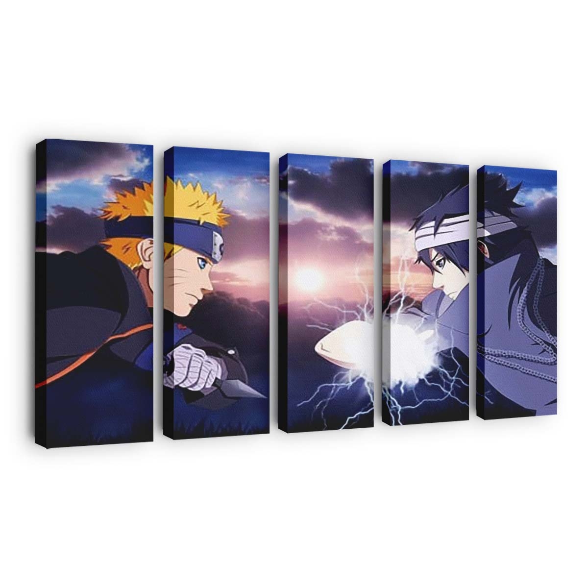 Yellow Hair Blue Eyes Naruto Vs Sasuke Naruto - Anime Wandbild - Leinwandbild th yellow hair blue eyes naruto vs sasuke hd naruto
