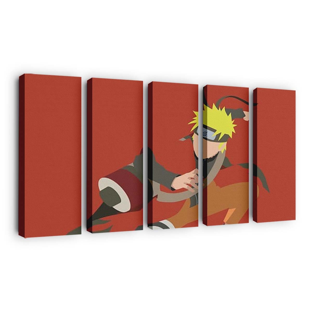 Yellow Hair Naruto Uzumaki Light Red Naruto - Anime Wandbild - Leinwandbild th yellow hair naruto uzumaki light red background 4k hd naruto
