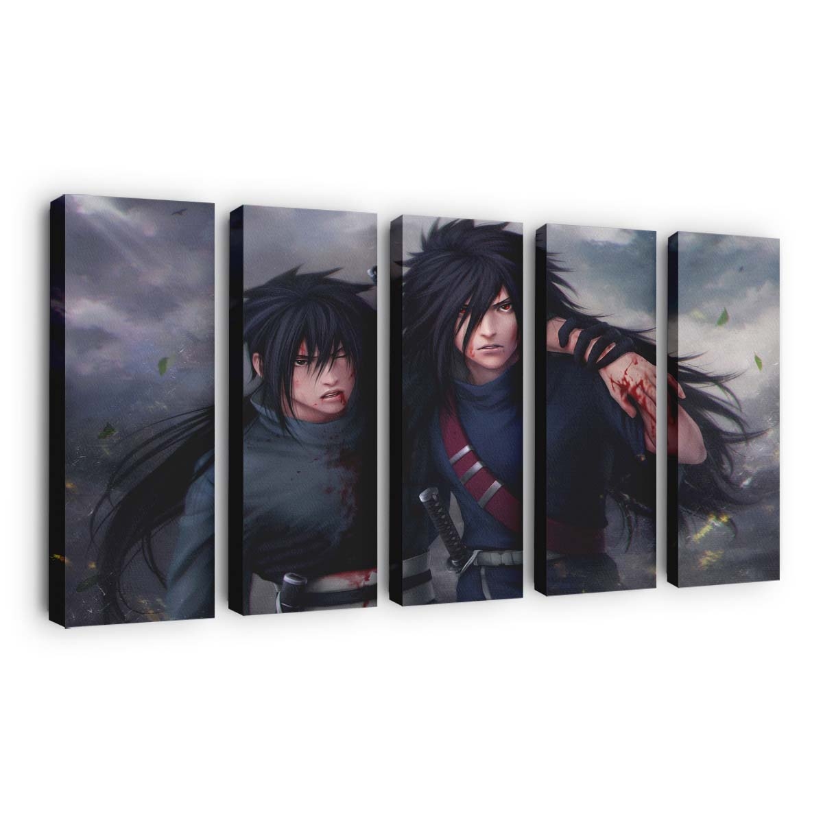 Uchiha Izuna Naruto Look Uchiha Madara Wound Blood - Anime Wandbild - Leinwandbild uchiha izunanarutolookuchiha madarawoundblood