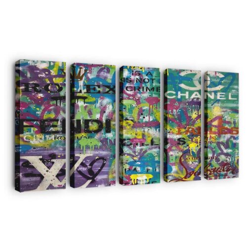 Luxus-Vandalismus Leinwand Bilder Wandbilder Kunstdruck 3 Luxus-Vandalismus Leinwand Bilder Wandbilder Kunstdruck