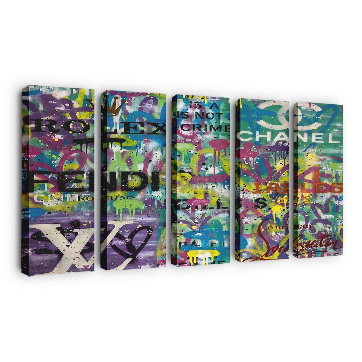 Luxus-Vandalismus Leinwand Bilder Wandbilder Kunstdruck 4 Luxus-Vandalismus Leinwand Bilder Wandbilder Kunstdruck